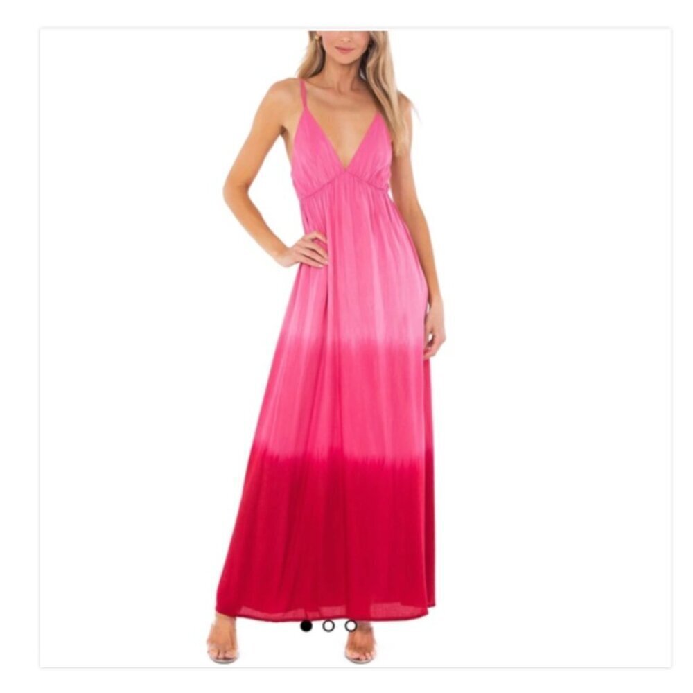 Tiare Hawaii Gracie Ombre Maxi Dress Pink Red Size S/M Boho Resort